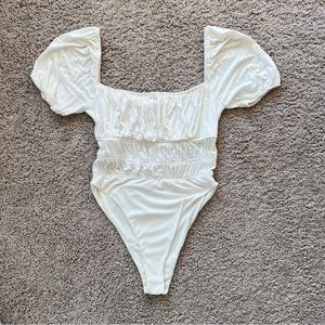 Sabo Skirt NORI white puff sleeve bodysuit - Medium